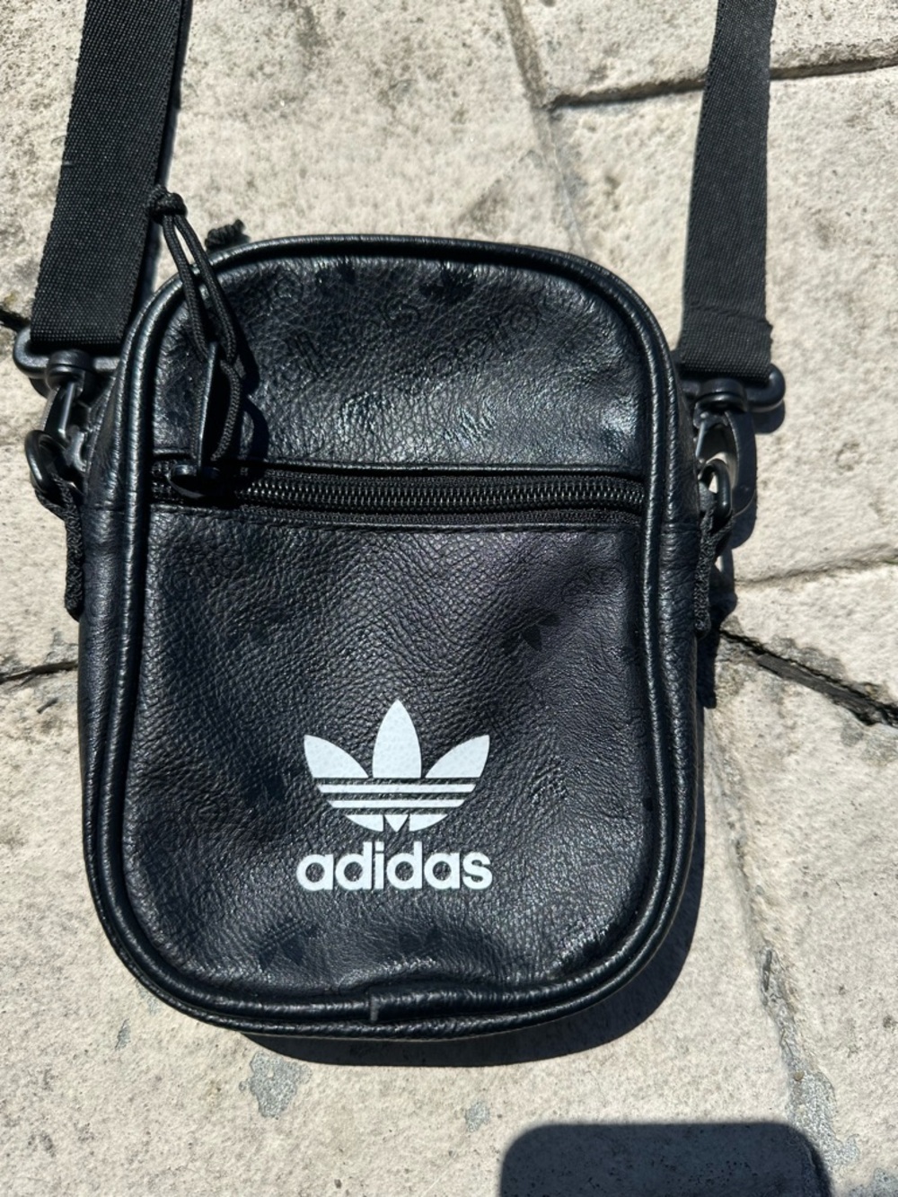 Adidas Black Trefoil Mini Crossbody Pouch